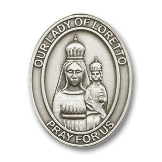 Silver Finish Our Lady of Loretto Visor Clip