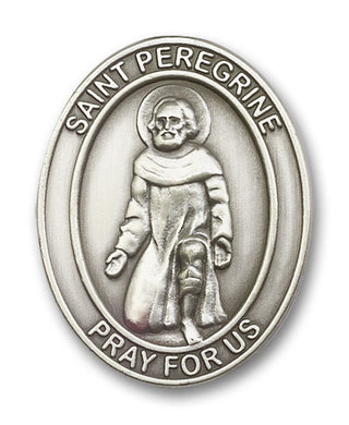 Silver Finish Saint Peregrine Visor Clip