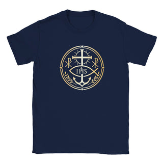 Chi Rho and Anchor Laurel Emblem T-Shirt - view 14