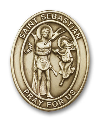 Gold Finish Saint Sebastian Visor Clip