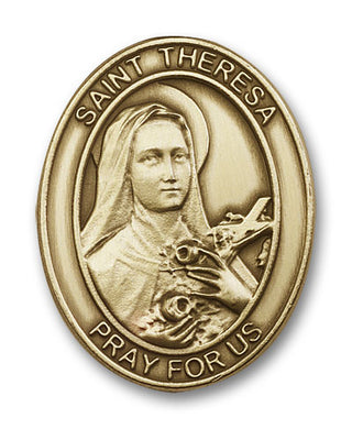 Gold Finish Saint Theresa Visor Clip