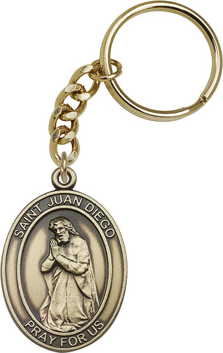 Gold Oxide Juan Diego Keychain | Engravable
