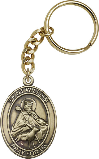 Gold Oxide Guardian Angel Keychain | Engravable