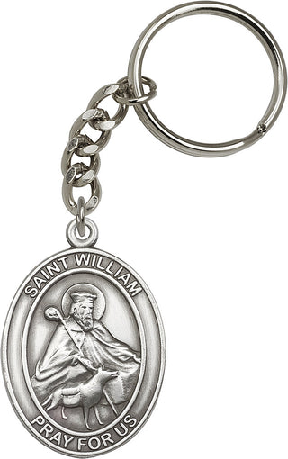 Silver Oxide Guardian Angel Keychain | Engravable