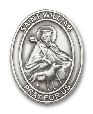 Silver Finish St William Visor Clip