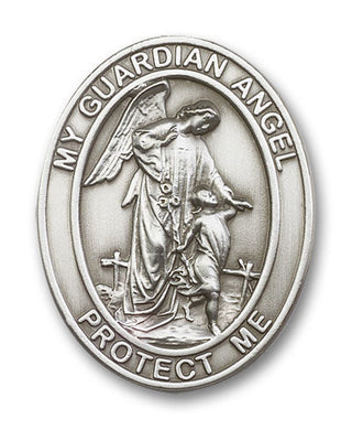 Silver Finish Guardian Angel Visor Clip