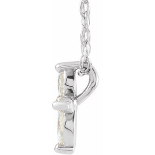 Sterling Silver 1/6 CTW Natural Diamond Cross 16" Necklace