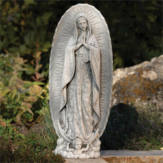 20-Inch Angel With Bird Bath & Flowers Garden Statue - View 5