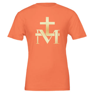 Gold Marian Cross Monogram T-Shirt - view 3