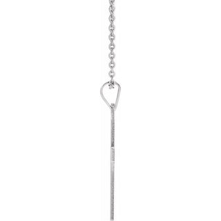 14K White 18 x 12 mm Cross 18" Necklace