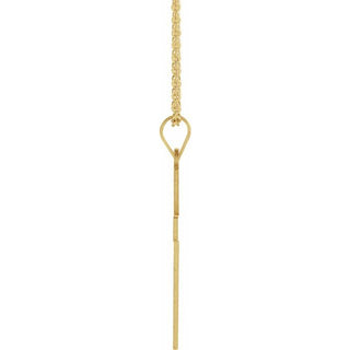 14K Yellow 22 x 14 mm Cross 18" Necklace