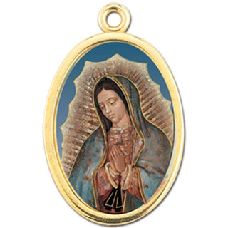 Gold Oval Our Lady Of Guadalupe Picture Medal