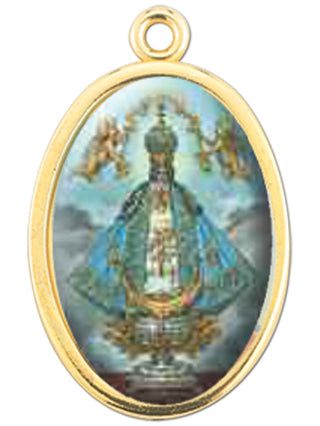 Gold Oval Our Lady Of San Juan Picture Medal 10-Pack
