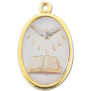 Gold Oval Confirmation Picture Medal 10-Pack