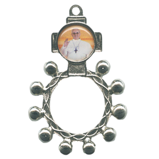 Bulk Pope Francis Silver-Tone Finger Rosary