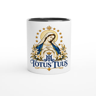 Totus Tuus Mary with Lilies Color Mug - view 4