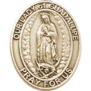 Gold Finish Our Lady of Guadalupe Visor Clip