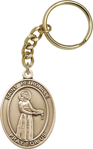 Gold Oxide Our Lady of Lebanon Keychain | Engravable