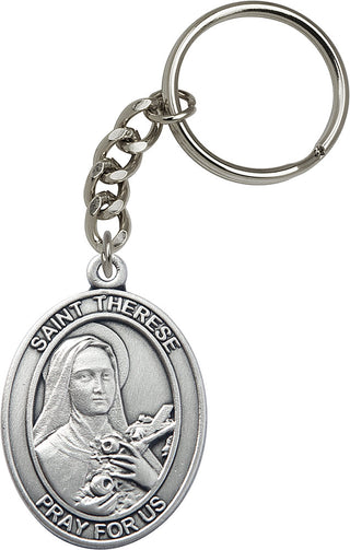 Silver Oxide Our Lady of Lebanon Keychain | Engravable