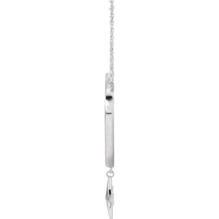 14K White 23.8x15.7 mm Miraculous Mary 18" Necklace
