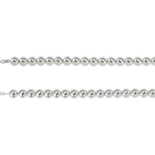 18-inch Bead Necklace with Lobster Claps - Sterling Silver