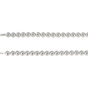 20-inch Bead Necklace with Lobster Claps - Sterling Silver