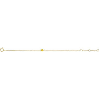 14K Yellow Imitation Citrine Youth Birthstone 4 1/2-5 1/2" Bracelet