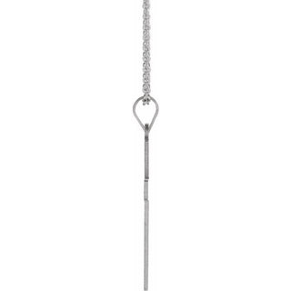 14K White 22 x 14 mm Cross 18" Necklace