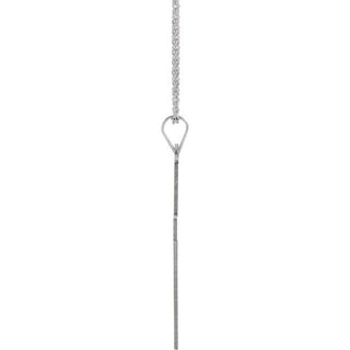 14K White 28 x 18 mm Cross 18" Necklace