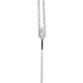 Platinum Engravable Pierced Loop 16-18" Necklace