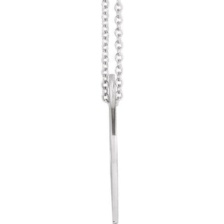 Platinum Faith, Hope, Love Pierced Loop 16-18" Necklace