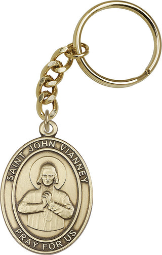 Gold Oxide Our Lady of Consolation Keychain | Engravable