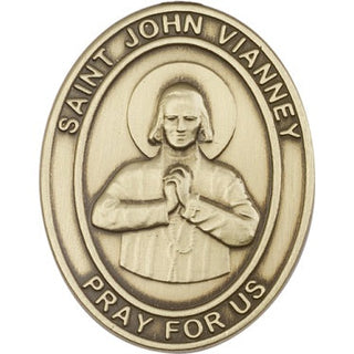 Gold Finish Saint John Vianney Visor Clip