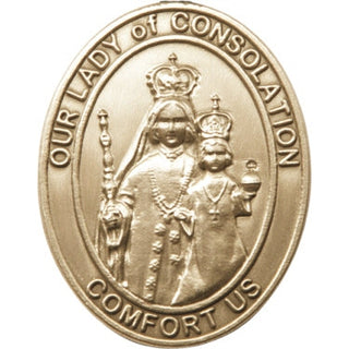 Gold Finish Our Lady of Consolation Visor Clip