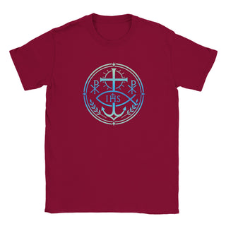 Aqua IHS Cross and Anchor Emblem T-Shirt - view 9