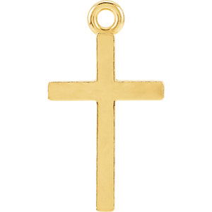14K Gold Cross Charm