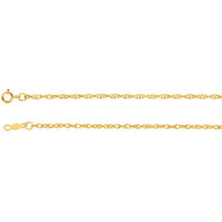 20-inch 1.5MM Rope Chain with Spring Ring - 14K Yellow Gold