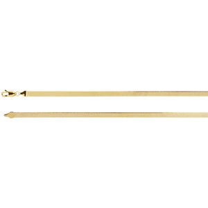 24-inch Flexible Herringbone Chain with Lobster Clasp - 14K Yellow Gold
