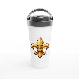 Golden Fleur-de-Lis Travel Mug