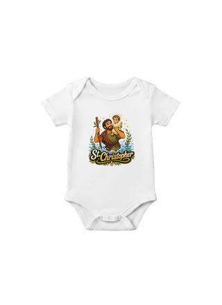 St. Christopher and Baby Jesus Baby Onesie