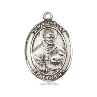 Pewter Saint Albert the Great Medal Engraved Catholic Saint Jewelry