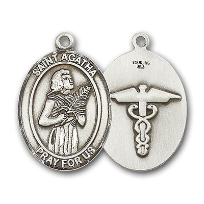 Sterling Silver St. Agatha Pendant