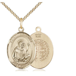 14kt Gold Filled Saint Benedict Medal Catholic Jewelry