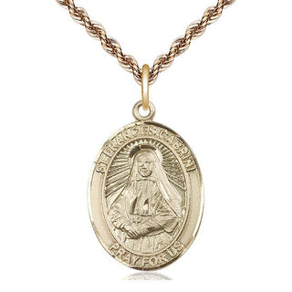 14kt Gold Filled Saint Frances Cabrini Medal Catholic Jewelry Engraved Catholic Saint Jewelry