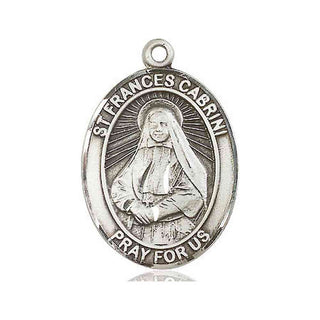 Sterling Silver Saint Frances Cabrini Medal Catholic Jewelry Engraved Catholic Saint Jewelry
