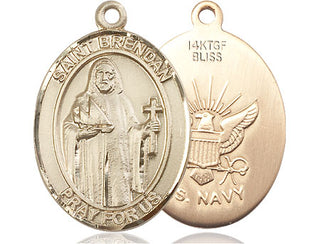14kt Gold Filled Saint Brendan Navy Medal