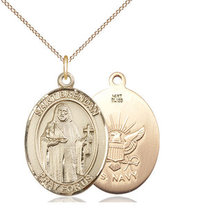 14kt Gold Saint Brendan Navy Medal