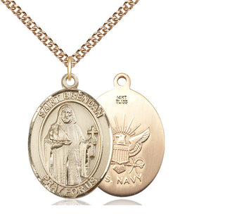 14kt Gold Saint Brendan Navy Medal