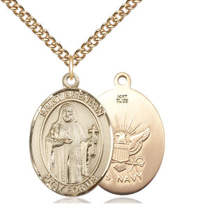14kt Gold Saint Brendan Navy Medal