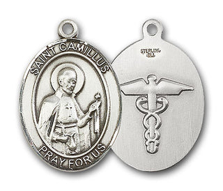 Sterling Silver Saint Camillus of Lellis Pendant - SALE